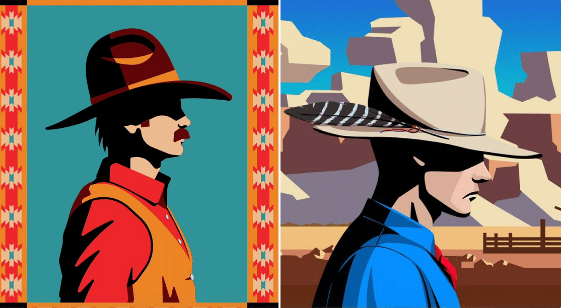 Prepárese para el salvaje oeste mientras los artistas occidentales se van Web3 Image of two artists NFTs from Outlaws and Booth