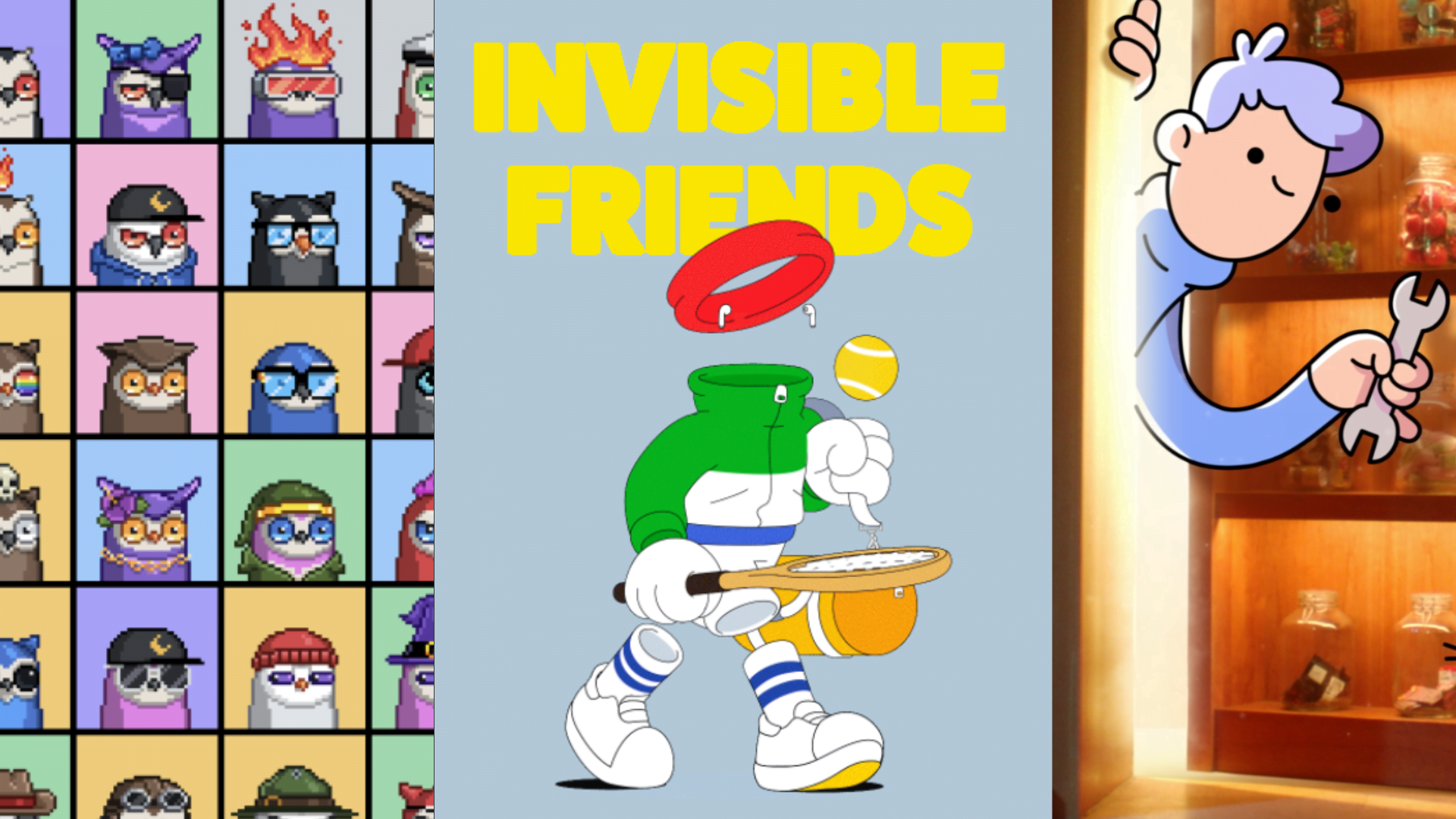 Los precios de NFT siguen cayendo pictures of moonbirds, invisible friends and Doodles NFT projects, all of whose prices have plummeted.