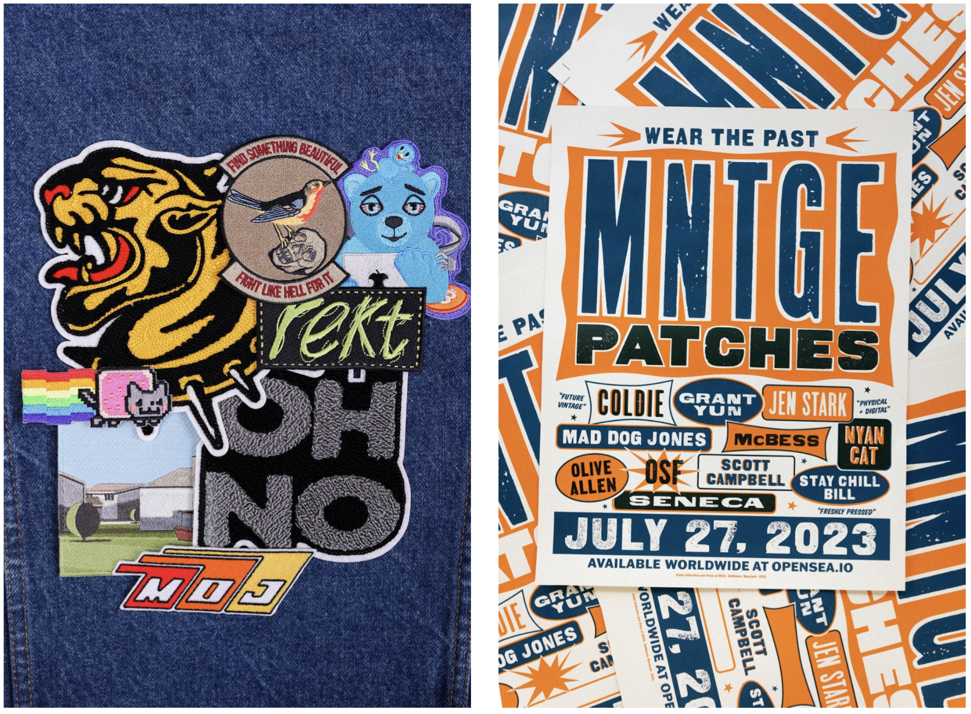 Desbloquee experiencias únicas con parches físicos habilitados para NFC de MNTGE Patchwork by NTGE Still from MNTGE Patchwork