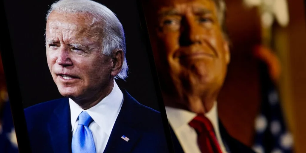 Las monedas de Trump suben cuando Biden se retira de la carrera presidencial de EE. UU. de 2024 Los corredores de apuestas de polimercado le dan a Biden un 46% de posibilidades de abandonar sus estudios en noviembre
