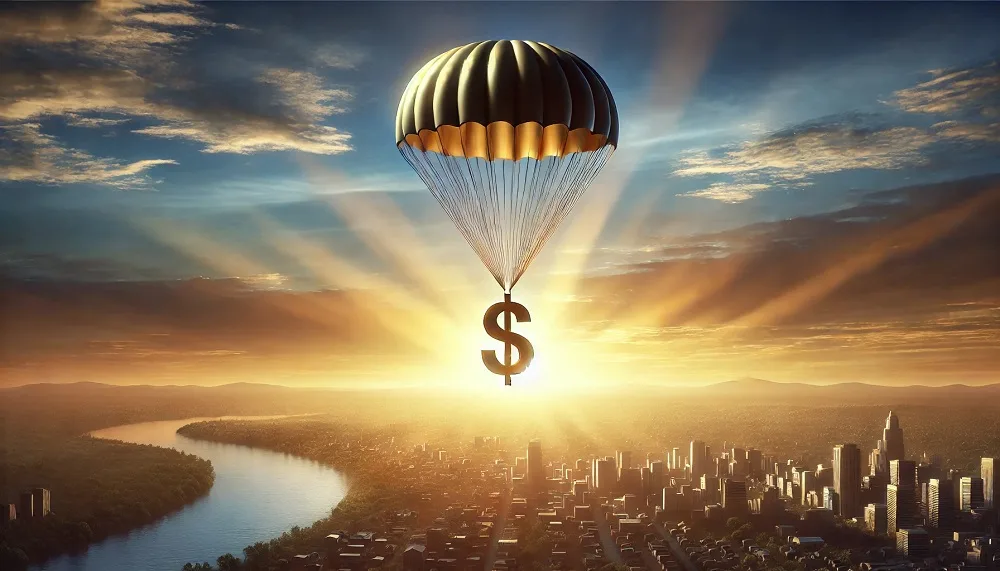 aterrizaje-suave-simbolo-dolar-dalle-openai.jpg Hay elevadas expectativas de un aterrizaje suave de la economía. Fuente: imagen generada por CriptoNoticias mediante Dall-E, de OpenAI.