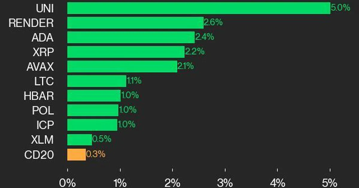 Actualización de rendimiento de CoinDesk 20: UNI gana un 5% a medida que el índice aumenta a partir del jueves Search CoinDesk