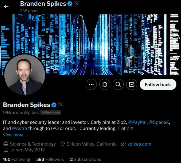 ¿Quién es Doge y X técnico Branden Spikes? – Krebs en seguridad ¿Quién es Doge y X técnico Branden Spikes? - Krebs en seguridad