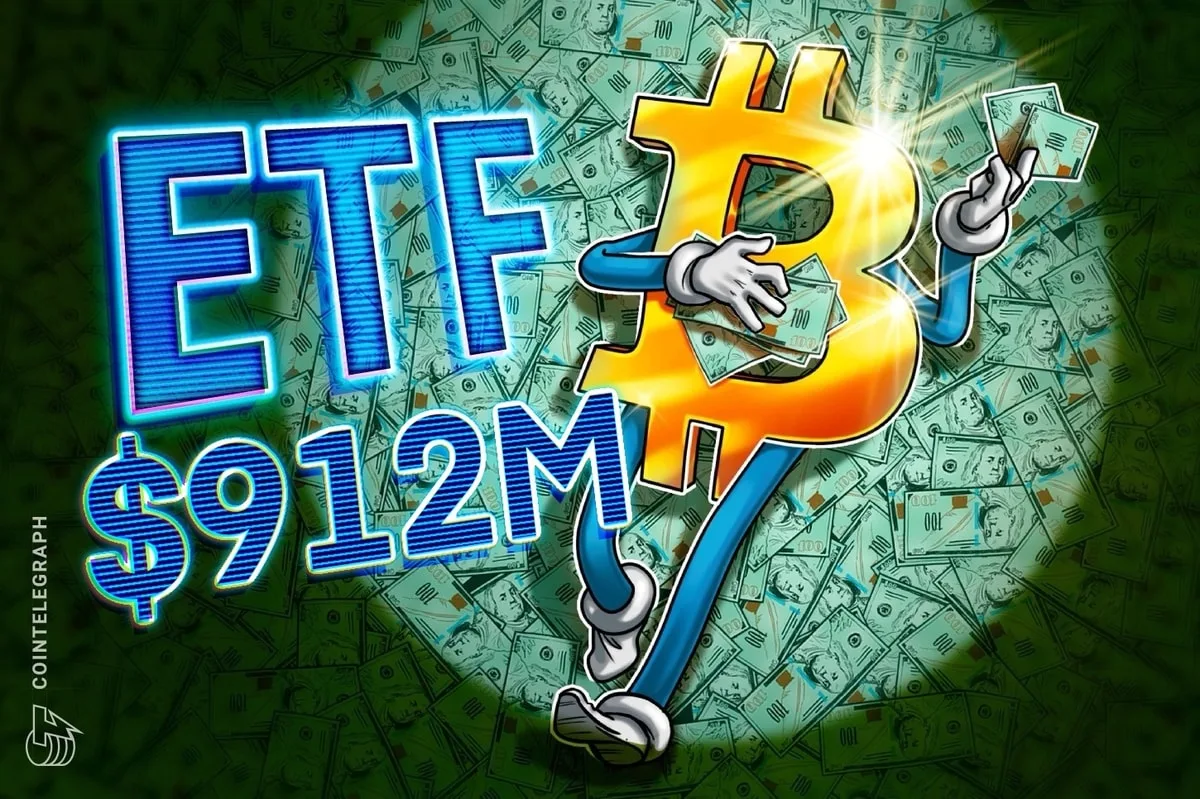 0196619c-ab72-7ce6-9fd0-3f581c285db9.jpeg Bitcoin ETF log 912 millones de dólares obstáculos en la sensación de sentimiento de inversores