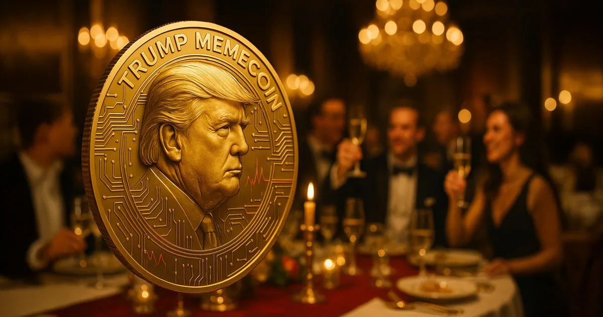 Los participantes en la gala de la cena Trump vierten las fichas antes del evento, mientras que el precio cae en un 8% en el medio de las manifestaciones Los participantes en la gala de la cena Trump vierten las fichas antes del evento, mientras que el precio cae en un 8% en el medio de las manifestaciones